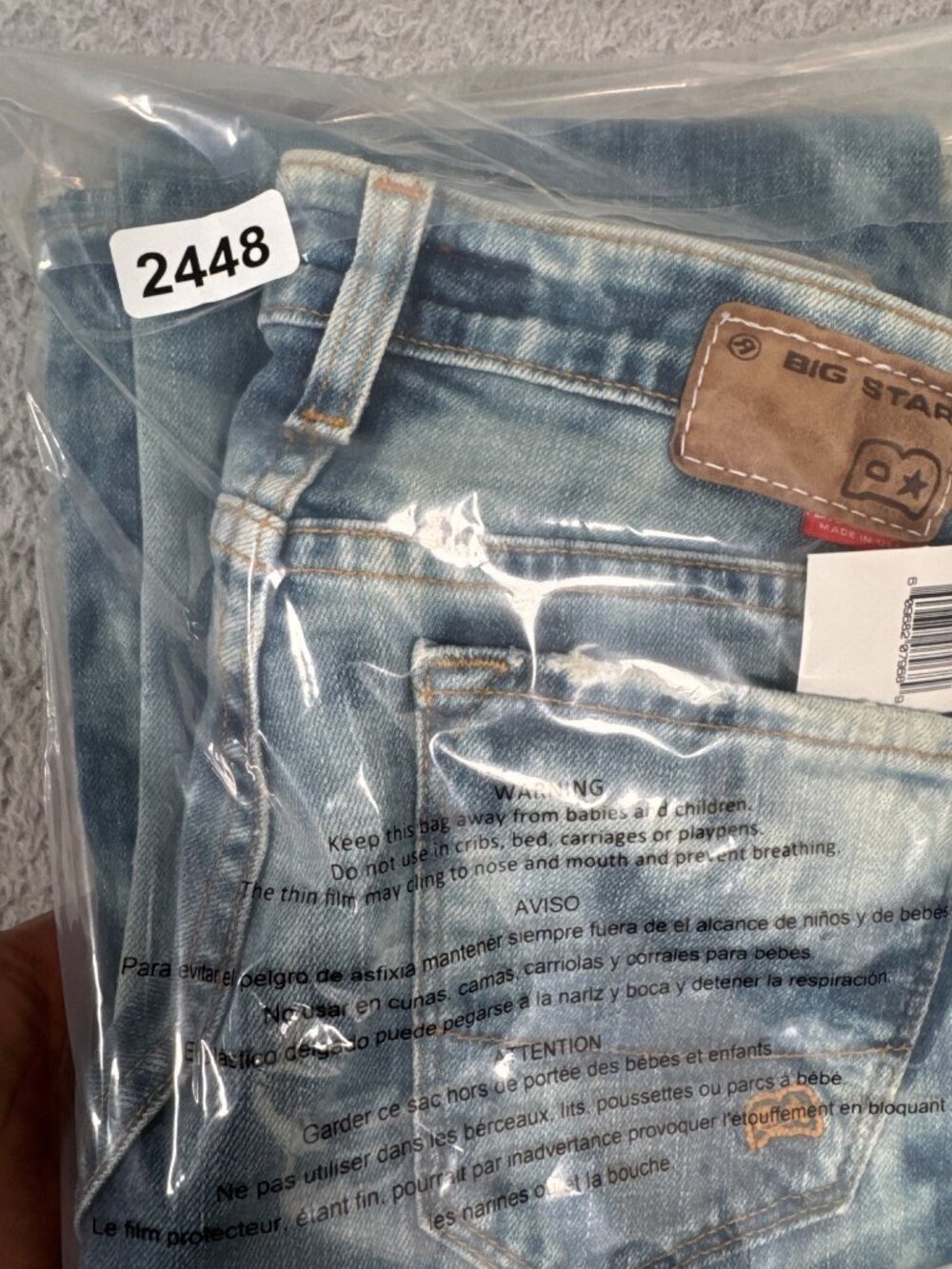 Big Star Flare Jeans 27R Bleach Wash Stretch Denim USA Retro Y2K Hippie - Picture 14 of 14